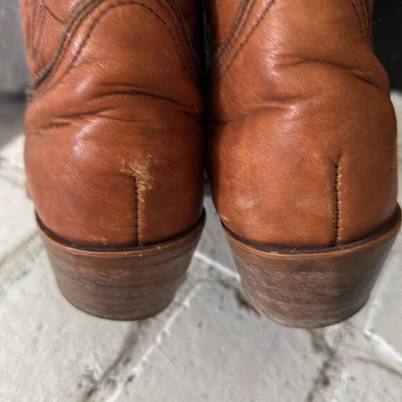 Dexter Women Boots Western Cowboy Sz 8.5 Cognac Brown Mid Calf Unisex Men 6 - Picture 10 of 11